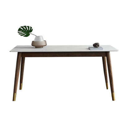 Traditional Luxury Rectangle Dining Table White Sintered Stone Table with 4 Legs Without Chairs Clearhalo ' dining_table' 'Dining Tables & Seating' 'Dining Tables' 'furn' 'furn_dining_table' 'Furniture' 'furniture_dining_table' 'Kitchen & Dining Furniture' 'kitchen&dining_furn' 'kitchen' 'kitchen_dining_table' 3901203