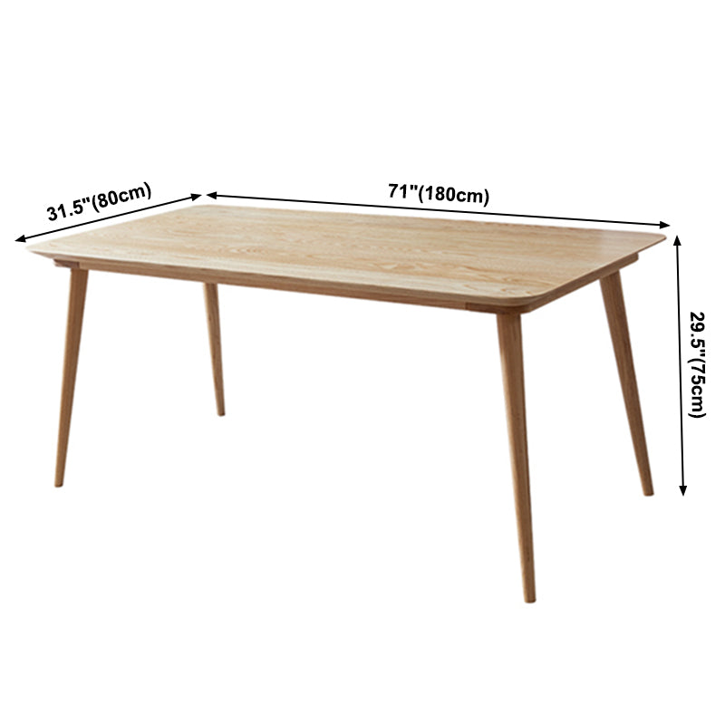 Glam Solid Wood Khaki Dining Table Rectangle Shape Standard Dining Table for Kitchen Clearhalo ' dining_table' 'Dining Tables & Seating' 'Dining Tables' 'furn' 'furn_dining_table' 'Furniture' 'furniture_dining_table' 'Kitchen & Dining Furniture' 'kitchen&dining_furn' 'kitchen' 'kitchen_dining_table' 3901221