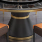 Rotatable Sintered Stone Top Round Table in White Glam Dining Table with Metal Pedestal Clearhalo ' dining_table' 'Dining Tables & Seating' 'Dining Tables' 'furn' 'furn_dining_table' 'Furniture' 'furniture_dining_table' 'Kitchen & Dining Furniture' 'kitchen&dining_furn' 'kitchen' 'kitchen_dining_table' 3901231