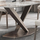 Metal Traditional Luxury Rectangle Dining Table Sintered Stone Table with Pedestal Clearhalo ' dining_table' 'Dining Tables & Seating' 'Dining Tables' 'furn' 'furn_dining_table' 'Furniture' 'furniture_dining_table' 'Kitchen & Dining Furniture' 'kitchen&dining_furn' 'kitchen' 'kitchen_dining_table' 3901245