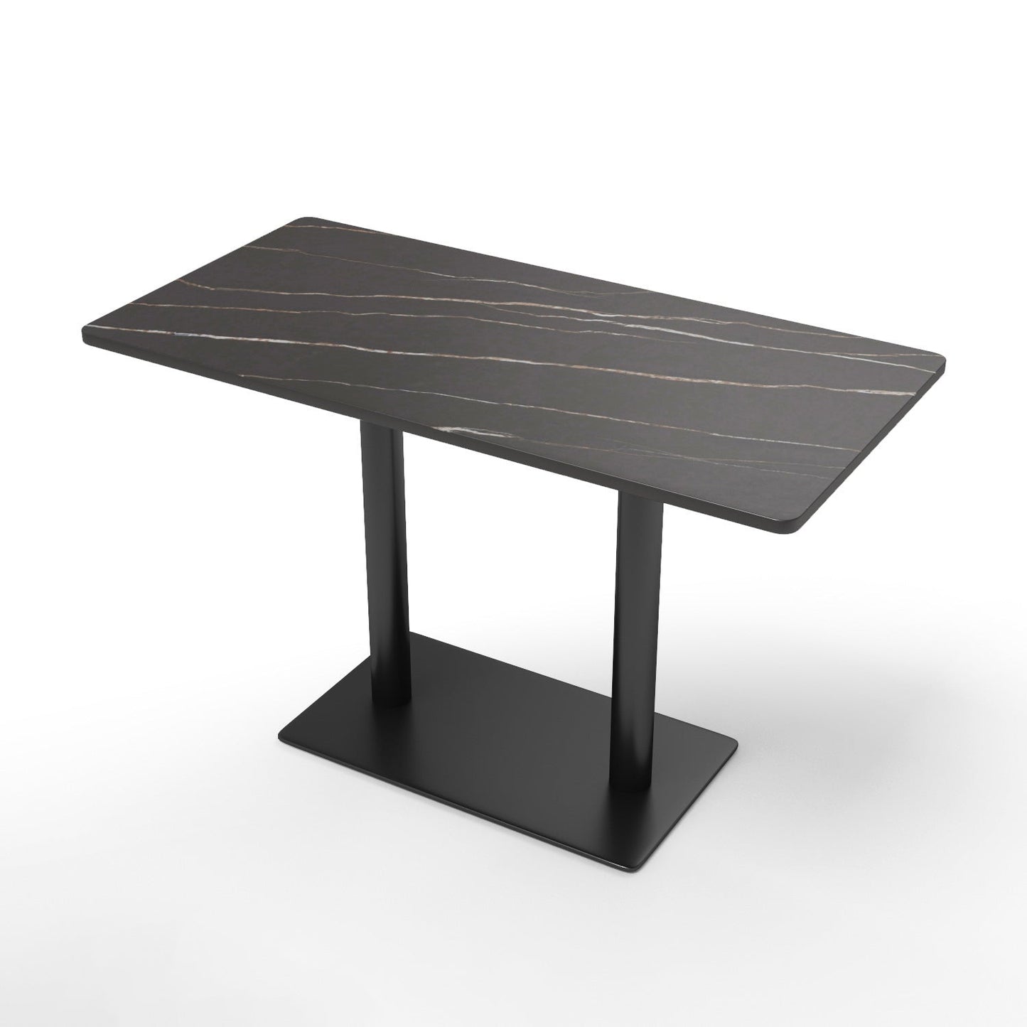Modern Sintered Stone Dining Table Black Frame Dinner Table for Dining Room Rectangle Black Without Chairs Clearhalo ' dining_table' 'Dining Tables & Seating' 'Dining Tables' 'furn' 'furn_dining_table' 'Furniture' 'furniture_dining_table' 'Kitchen & Dining Furniture' 'kitchen&dining_furn' 'kitchen' 'kitchen_dining_table' 3901254