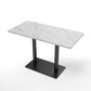 Modern Sintered Stone Dining Table Black Frame Dinner Table for Dining Room Rectangle White Without Chairs Clearhalo ' dining_table' 'Dining Tables & Seating' 'Dining Tables' 'furn' 'furn_dining_table' 'Furniture' 'furniture_dining_table' 'Kitchen & Dining Furniture' 'kitchen&dining_furn' 'kitchen' 'kitchen_dining_table' 3901257