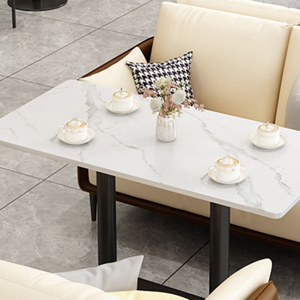 Modern Sintered Stone Dining Table Black Frame Dinner Table for Dining Room Clearhalo ' dining_table' 'Dining Tables & Seating' 'Dining Tables' 'furn' 'furn_dining_table' 'Furniture' 'furniture_dining_table' 'Kitchen & Dining Furniture' 'kitchen&dining_furn' 'kitchen' 'kitchen_dining_table' 3901260