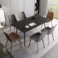 Industrial Style Sintered Stone Dining Carbon Steel Base Rectangle Table for Home Black Without Chairs Clearhalo ' dining_table' 'Dining Tables & Seating' 'Dining Tables' 'furn' 'furn_dining_table' 'Furniture' 'furniture_dining_table' 'Kitchen & Dining Furniture' 'kitchen&dining_furn' 'kitchen' 'kitchen_dining_table' 3901266