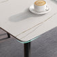 Industrial Style Sintered Stone Dining Carbon Steel Base Rectangle Table for Home Clearhalo ' dining_table' 'Dining Tables & Seating' 'Dining Tables' 'furn' 'furn_dining_table' 'Furniture' 'furniture_dining_table' 'Kitchen & Dining Furniture' 'kitchen&dining_furn' 'kitchen' 'kitchen_dining_table' 3901271