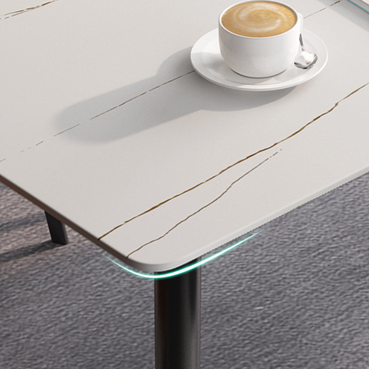 Industrial Style Sintered Stone Dining Carbon Steel Base Rectangle Table for Home Clearhalo ' dining_table' 'Dining Tables & Seating' 'Dining Tables' 'furn' 'furn_dining_table' 'Furniture' 'furniture_dining_table' 'Kitchen & Dining Furniture' 'kitchen&dining_furn' 'kitchen' 'kitchen_dining_table' 3901271
