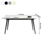 Industrial Style Sintered Stone Dining Carbon Steel Base Rectangle Table for Home Clearhalo ' dining_table' 'Dining Tables & Seating' 'Dining Tables' 'furn' 'furn_dining_table' 'Furniture' 'furniture_dining_table' 'Kitchen & Dining Furniture' 'kitchen&dining_furn' 'kitchen' 'kitchen_dining_table' 3901277