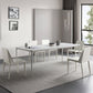 Simple White Kitchen Dining Table Sintered Stone Standard Dining Table with 4 Legs Base Clearhalo ' dining_table' 'Dining Tables & Seating' 'Dining Tables' 'Furniture' 'furniture_dining_table' 'Kitchen & Dining Furniture' 'kitchen&dining_furn' 'kitchen' 'kitchen_dining_table' 3901279