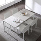 Simple White Kitchen Dining Table Sintered Stone Standard Dining Table with 4 Legs Base Clearhalo ' dining_table' 'Dining Tables & Seating' 'Dining Tables' 'Furniture' 'furniture_dining_table' 'Kitchen & Dining Furniture' 'kitchen&dining_furn' 'kitchen' 'kitchen_dining_table' 3901280