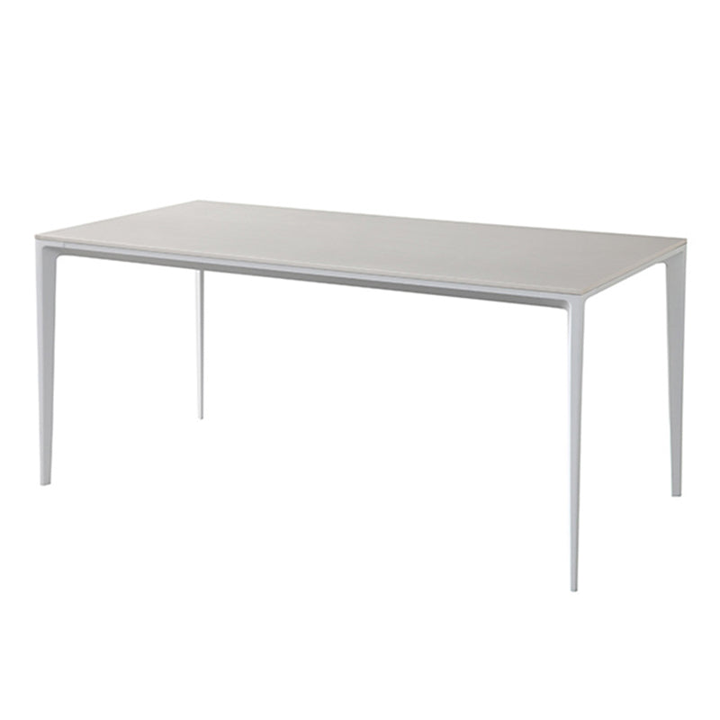 Simple White Kitchen Dining Table Sintered Stone Standard Dining Table with 4 Legs Base 78.7"L x 39.4"W x 29.5"H Clearhalo ' dining_table' 'Dining Tables & Seating' 'Dining Tables' 'Furniture' 'furniture_dining_table' 'Kitchen & Dining Furniture' 'kitchen&dining_furn' 'kitchen' 'kitchen_dining_table' 3901282