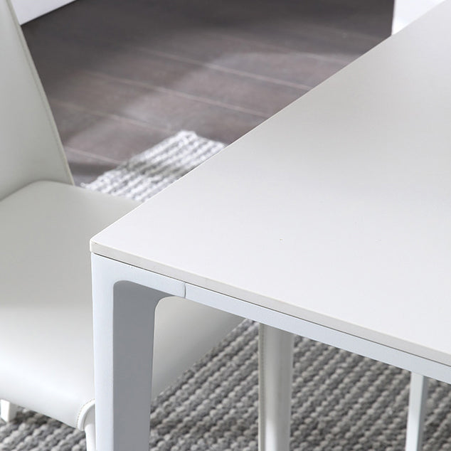Simple White Kitchen Dining Table Sintered Stone Standard Dining Table with 4 Legs Base Clearhalo ' dining_table' 'Dining Tables & Seating' 'Dining Tables' 'Furniture' 'furniture_dining_table' 'Kitchen & Dining Furniture' 'kitchen&dining_furn' 'kitchen' 'kitchen_dining_table' 3901284