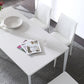 Simple White Kitchen Dining Table Sintered Stone Standard Dining Table with 4 Legs Base Clearhalo ' dining_table' 'Dining Tables & Seating' 'Dining Tables' 'Furniture' 'furniture_dining_table' 'Kitchen & Dining Furniture' 'kitchen&dining_furn' 'kitchen' 'kitchen_dining_table' 3901286