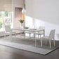 Simple White Kitchen Dining Table Sintered Stone Standard Dining Table with 4 Legs Base Clearhalo ' dining_table' 'Dining Tables & Seating' 'Dining Tables' 'Furniture' 'furniture_dining_table' 'Kitchen & Dining Furniture' 'kitchen&dining_furn' 'kitchen' 'kitchen_dining_table' 3901287