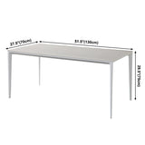 Simple White Kitchen Dining Table Sintered Stone Standard Dining Table with 4 Legs Base Clearhalo ' dining_table' 'Dining Tables & Seating' 'Dining Tables' 'Furniture' 'furniture_dining_table' 'Kitchen & Dining Furniture' 'kitchen&dining_furn' 'kitchen' 'kitchen_dining_table' 3901291