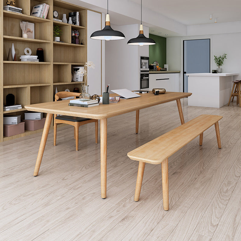 Simplicity Rectangle Dining Room Table Pine Solid Wood Table with 4 Legs Clearhalo ' dining_table' 'Dining Tables & Seating' 'Dining Tables' 'furn' 'furn_dining_table' 'Furniture' 'furniture_dining_table' 'Kitchen & Dining Furniture' 'kitchen&dining_furn' 'kitchen' 'kitchen_dining_table' 3901298