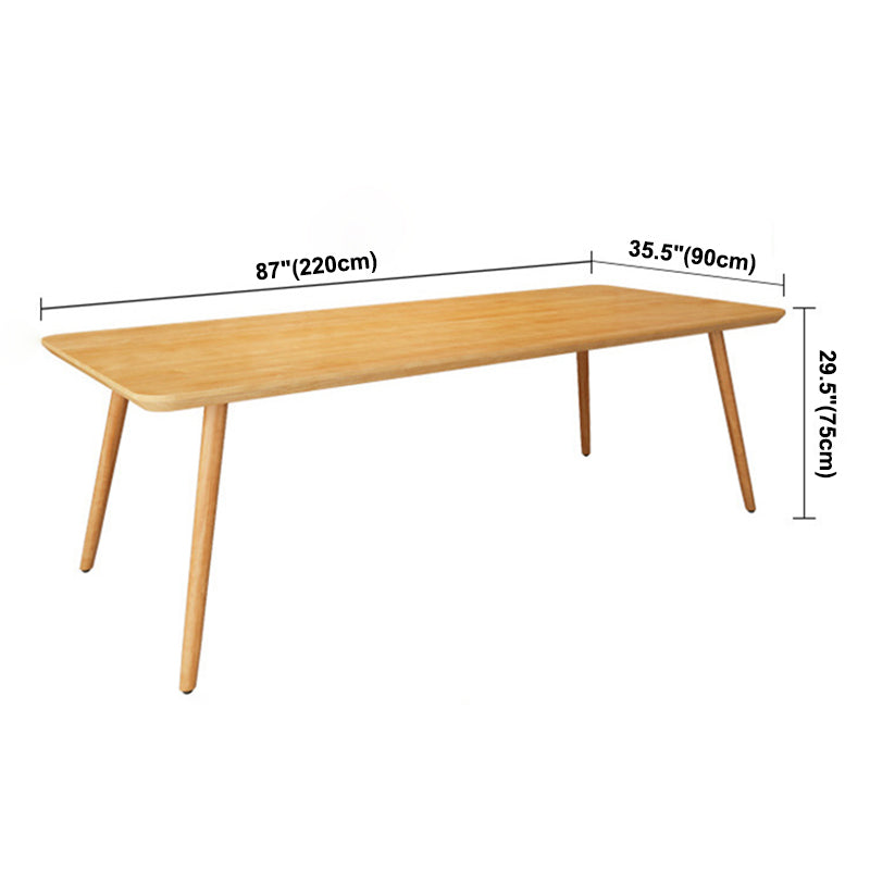 Simplicity Rectangle Dining Room Table Pine Solid Wood Table with 4 Legs Clearhalo ' dining_table' 'Dining Tables & Seating' 'Dining Tables' 'furn' 'furn_dining_table' 'Furniture' 'furniture_dining_table' 'Kitchen & Dining Furniture' 'kitchen&dining_furn' 'kitchen' 'kitchen_dining_table' 3901311