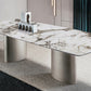 Metal Traditional Luxury Rectangular Dining Table Sintered Stone Table with Metal Legs Clearhalo ' dining_table' 'Dining Tables & Seating' 'Dining Tables' 'furn' 'furn_dining_table' 'Furniture' 'furniture_dining_table' 'Kitchen & Dining Furniture' 'kitchen&dining_furn' 'kitchen' 'kitchen_dining_table' 3901316