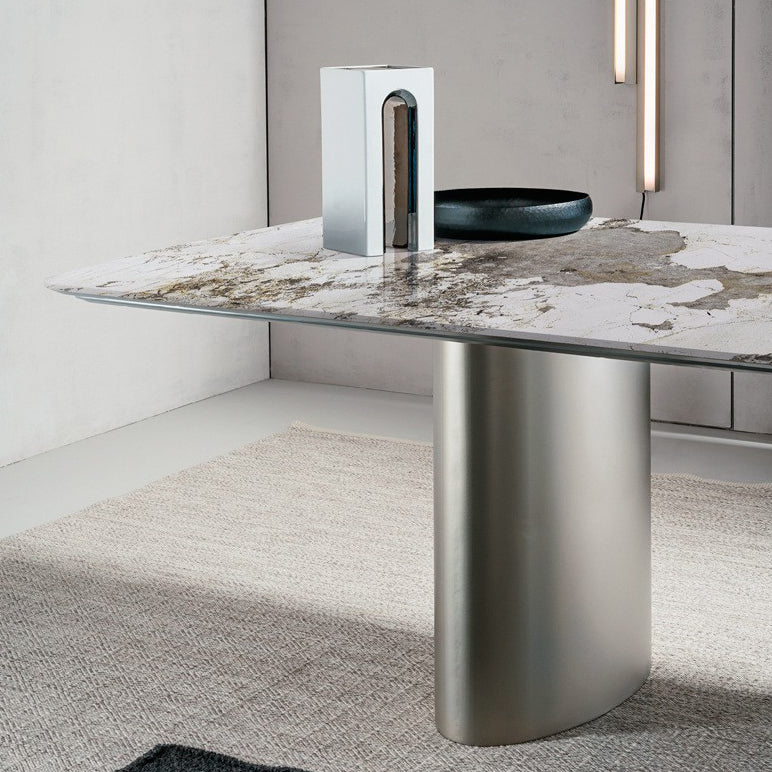 Metal Traditional Luxury Rectangular Dining Table Sintered Stone Table with Metal Legs Clearhalo ' dining_table' 'Dining Tables & Seating' 'Dining Tables' 'furn' 'furn_dining_table' 'Furniture' 'furniture_dining_table' 'Kitchen & Dining Furniture' 'kitchen&dining_furn' 'kitchen' 'kitchen_dining_table' 3901319