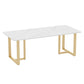 Traditional Luxury Style Dining Table Sintered Stone Table for Dining Room White Without Chairs Clearhalo ' dining_table' 'Dining Tables & Seating' 'Dining Tables' 'furn' 'furn_dining_table' 'Furniture' 'furniture_dining_table' 'Kitchen & Dining Furniture' 'kitchen&dining_furn' 'kitchen' 'kitchen_dining_table' 3901343