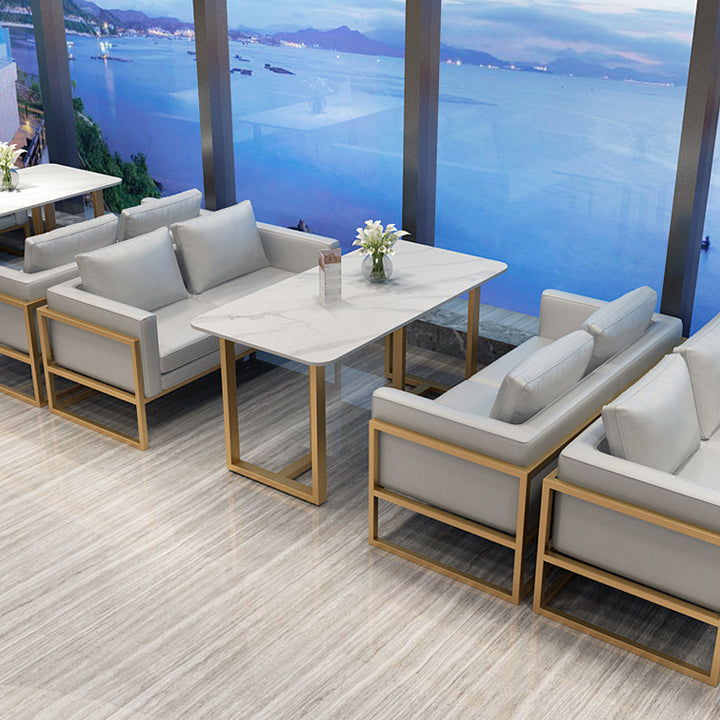 Traditional Luxury Style Dining Table Sintered Stone Table for Dining Room Clearhalo ' dining_table' 'Dining Tables & Seating' 'Dining Tables' 'furn' 'furn_dining_table' 'Furniture' 'furniture_dining_table' 'Kitchen & Dining Furniture' 'kitchen&dining_furn' 'kitchen' 'kitchen_dining_table' 3901347