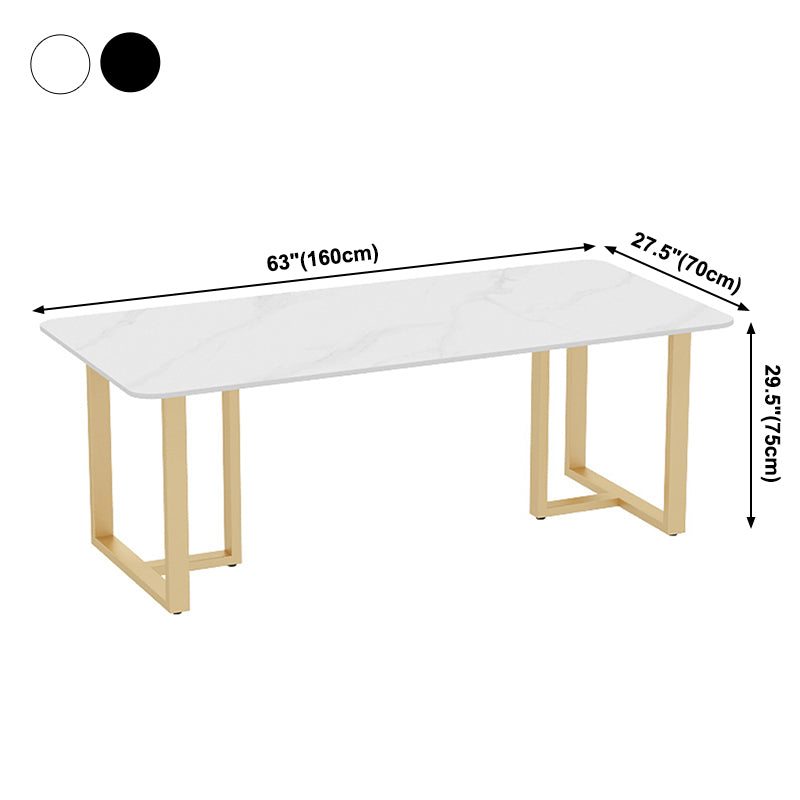 Traditional Luxury Style Dining Table Sintered Stone Table for Dining Room Clearhalo ' dining_table' 'Dining Tables & Seating' 'Dining Tables' 'furn' 'furn_dining_table' 'Furniture' 'furniture_dining_table' 'Kitchen & Dining Furniture' 'kitchen&dining_furn' 'kitchen' 'kitchen_dining_table' 3901355