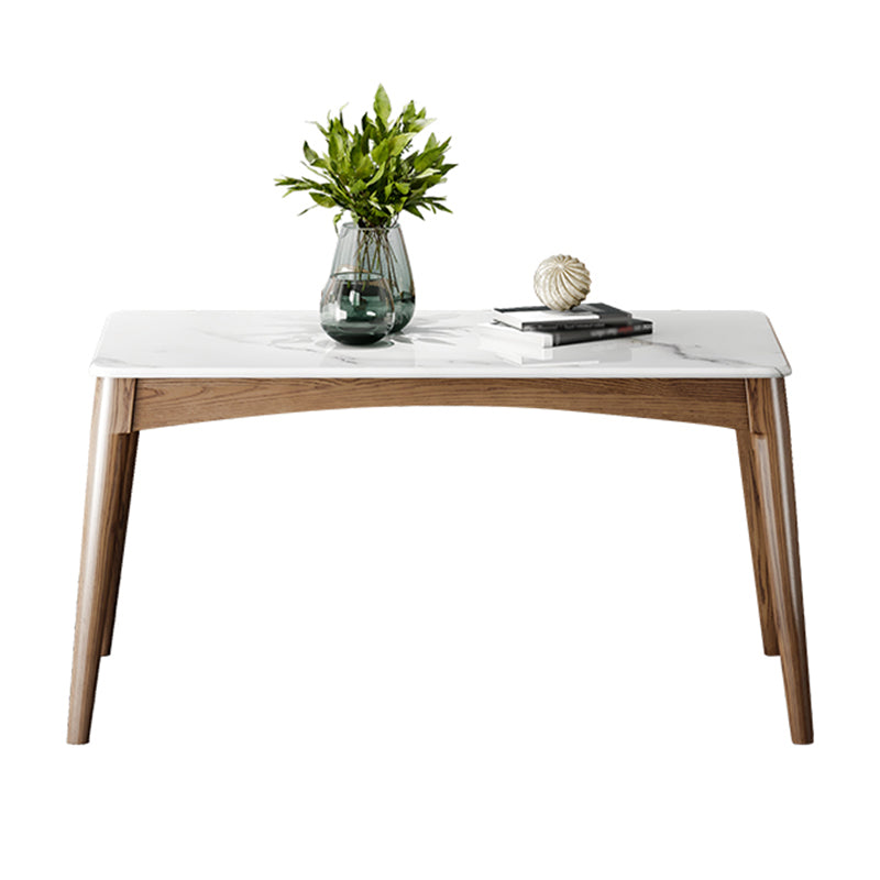 Simplicity Style Sintered Stone Dining Table Ash Wood Base Rectangle Table for Home Without Chairs Clearhalo ' dining_table' 'Dining Tables & Seating' 'Dining Tables' 'furn' 'furn_dining_table' 'Furniture' 'furniture_dining_table' 'Kitchen & Dining Furniture' 'kitchen&dining_furn' 'kitchen' 'kitchen_dining_table' 3901360