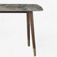 Glam Sintered Stone Standard Dining Table Gray Rectangle Shape Dining Table for Kitchen Clearhalo ' dining_table' 'Dining Tables & Seating' 'Dining Tables' 'furn' 'furn_dining_table' 'Furniture' 'furniture_dining_table' 'Kitchen & Dining Furniture' 'kitchen&dining_furn' 'kitchen' 'kitchen_dining_table' 3901378