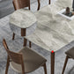Glam Sintered Stone Standard Dining Table Gray Rectangle Shape Dining Table for Kitchen Clearhalo ' dining_table' 'Dining Tables & Seating' 'Dining Tables' 'furn' 'furn_dining_table' 'Furniture' 'furniture_dining_table' 'Kitchen & Dining Furniture' 'kitchen&dining_furn' 'kitchen' 'kitchen_dining_table' 3901380