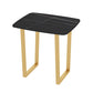 Traditional Luxury Dining Table Sintered Stone Table with Metal Double Pedestal Black 23.6"L x 23.6"W x 29.5"H Without Chairs Clearhalo ' dining_table' 'Dining Tables & Seating' 'Dining Tables' 'furn' 'furn_dining_table' 'Furniture' 'furniture_dining_table' 'Kitchen & Dining Furniture' 'kitchen&dining_furn' 'kitchen' 'kitchen_dining_table' 3901389