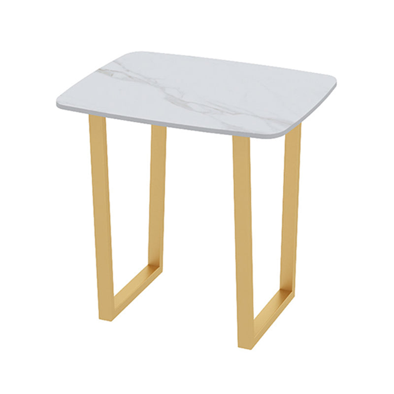 Traditional Luxury Dining Table Sintered Stone Table with Metal Double Pedestal White 23.6"L x 23.6"W x 29.5"H Without Chairs Clearhalo ' dining_table' 'Dining Tables & Seating' 'Dining Tables' 'furn' 'furn_dining_table' 'Furniture' 'furniture_dining_table' 'Kitchen & Dining Furniture' 'kitchen&dining_furn' 'kitchen' 'kitchen_dining_table' 3901391