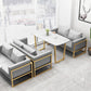 Traditional Luxury Dining Table Sintered Stone Table with Metal Double Pedestal Clearhalo ' dining_table' 'Dining Tables & Seating' 'Dining Tables' 'furn' 'furn_dining_table' 'Furniture' 'furniture_dining_table' 'Kitchen & Dining Furniture' 'kitchen&dining_furn' 'kitchen' 'kitchen_dining_table' 3901405