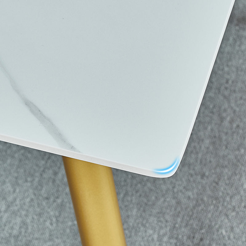 Luxury Style Sintered Stone Dining Table 4 Legs Base Rectangle Table for Home Clearhalo ' dining_table' 'Dining Tables & Seating' 'Dining Tables' 'furn' 'furn_dining_table' 'Furniture' 'furniture_dining_table' 'Kitchen & Dining Furniture' 'kitchen&dining_furn' 'kitchen' 'kitchen_dining_table' 3901428