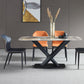 Minimalist Kitchen Gray Dining Table Sintered Stone Rectangle Dining Table with Pedestal Base Clearhalo ' dining_table' 'Dining Tables & Seating' 'Dining Tables' 'furn' 'furn_dining_table' 'Furniture' 'furniture_dining_table' 'Kitchen & Dining Furniture' 'kitchen&dining_furn' 'kitchen' 'kitchen_dining_table' 3901439