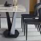 Minimalist Kitchen Gray Dining Table Sintered Stone Rectangle Dining Table with Pedestal Base Clearhalo ' dining_table' 'Dining Tables & Seating' 'Dining Tables' 'furn' 'furn_dining_table' 'Furniture' 'furniture_dining_table' 'Kitchen & Dining Furniture' 'kitchen&dining_furn' 'kitchen' 'kitchen_dining_table' 3901446