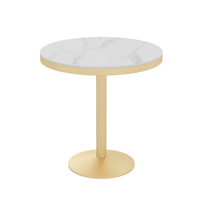 Traditional Luxury Style Dining Table White Sintered Stone Table for Dining Room 23.6"L x 23.6"W x 29.5"H Without Chairs Clearhalo ' dining_table' 'Dining Tables & Seating' 'Dining Tables' 'furn' 'furn_dining_table' 'Furniture' 'furniture_dining_table' 'Kitchen & Dining Furniture' 'kitchen&dining_furn' 'kitchen' 'kitchen_dining_table' 3901461