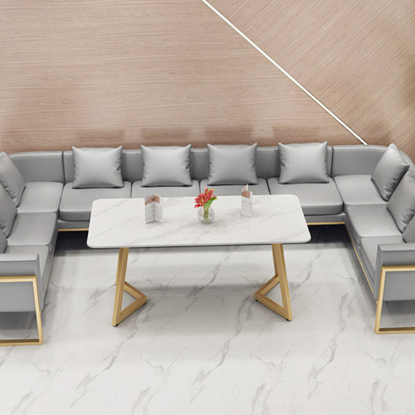 Traditional Luxury Style Dining Table White Sintered Stone Table for Dining Room Clearhalo ' dining_table' 'Dining Tables & Seating' 'Dining Tables' 'furn' 'furn_dining_table' 'Furniture' 'furniture_dining_table' 'Kitchen & Dining Furniture' 'kitchen&dining_furn' 'kitchen' 'kitchen_dining_table' 3901468