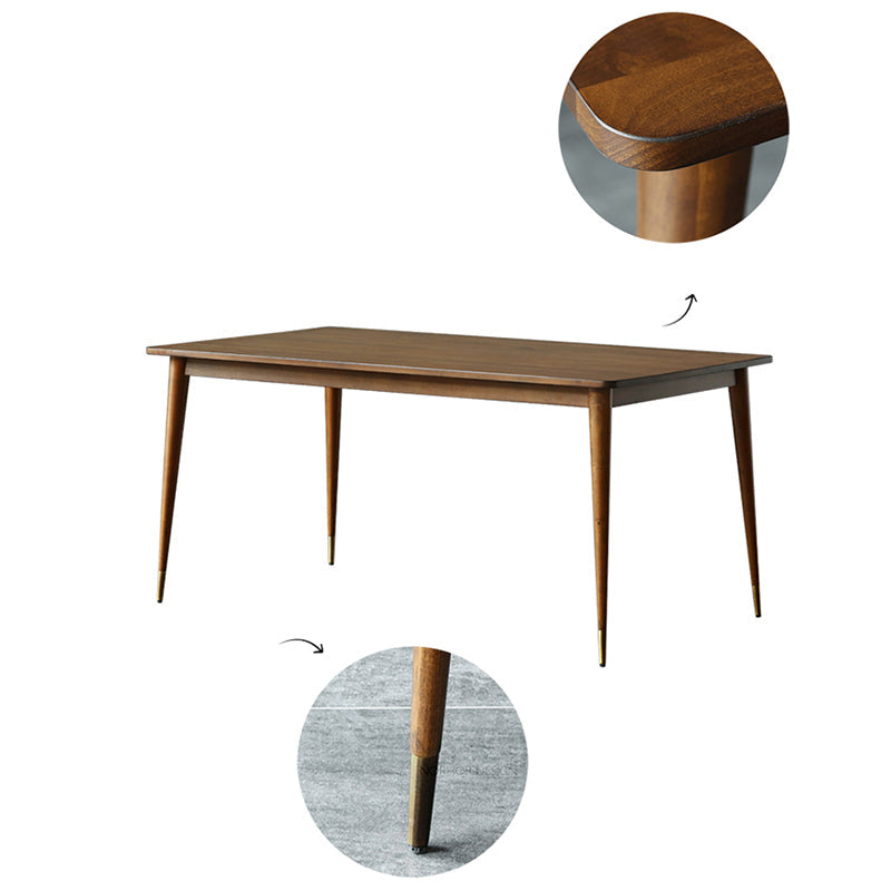 Rectangle Ash Wood Table in Brown Modern Dining Table with 4 Legs for Restaurant Clearhalo ' dining_table' 'Dining Tables & Seating' 'Dining Tables' 'furn' 'furn_dining_table' 'Furniture' 'furniture_dining_table' 'Kitchen & Dining Furniture' 'kitchen&dining_furn' 'kitchen' 'kitchen_dining_table' 3901479