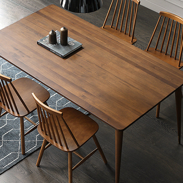 Rectangle Ash Wood Table in Brown Modern Dining Table with 4 Legs for Restaurant Clearhalo ' dining_table' 'Dining Tables & Seating' 'Dining Tables' 'furn' 'furn_dining_table' 'Furniture' 'furniture_dining_table' 'Kitchen & Dining Furniture' 'kitchen&dining_furn' 'kitchen' 'kitchen_dining_table' 3901480