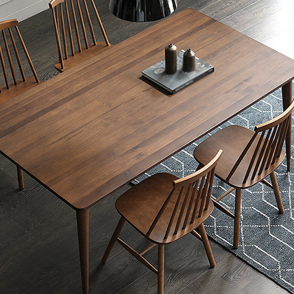 Rectangle Ash Wood Table in Brown Modern Dining Table with 4 Legs for Restaurant Clearhalo ' dining_table' 'Dining Tables & Seating' 'Dining Tables' 'furn' 'furn_dining_table' 'Furniture' 'furniture_dining_table' 'Kitchen & Dining Furniture' 'kitchen&dining_furn' 'kitchen' 'kitchen_dining_table' 3901481