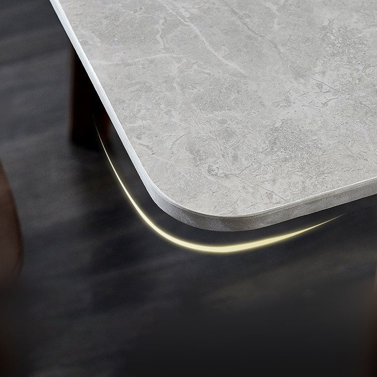 Solid Wood Contemporary Rectangular Dining Table Sintered Stone Top Table with 4 Legs Clearhalo ' dining_table' 'Dining Tables & Seating' 'Dining Tables' 'furn' 'furn_dining_table' 'Furniture' 'furniture_dining_table' 'Kitchen & Dining Furniture' 'kitchen&dining_furn' 'kitchen' 'kitchen_dining_table' 3901522