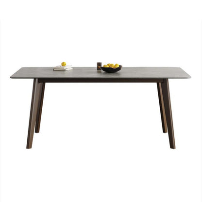 Solid Wood Contemporary Rectangular Dining Table Sintered Stone Top Table with 4 Legs Without Chairs Clearhalo ' dining_table' 'Dining Tables & Seating' 'Dining Tables' 'furn' 'furn_dining_table' 'Furniture' 'furniture_dining_table' 'Kitchen & Dining Furniture' 'kitchen&dining_furn' 'kitchen' 'kitchen_dining_table' 3901523