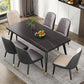 Rectangle Sintered Stone Dining Table Simplicity 4 Legs Table for Dining Room Black Without Chairs Clearhalo ' dining_table' 'Dining Tables & Seating' 'Dining Tables' 'furn' 'furn_dining_table' 'Furniture' 'furniture_dining_table' 'Kitchen & Dining Furniture' 'kitchen&dining_furn' 'kitchen' 'kitchen_dining_table' 3901545