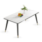 Rectangle Sintered Stone Dining Table Simplicity 4 Legs Table for Dining Room White Without Chairs Clearhalo ' dining_table' 'Dining Tables & Seating' 'Dining Tables' 'furn' 'furn_dining_table' 'Furniture' 'furniture_dining_table' 'Kitchen & Dining Furniture' 'kitchen&dining_furn' 'kitchen' 'kitchen_dining_table' 3901546