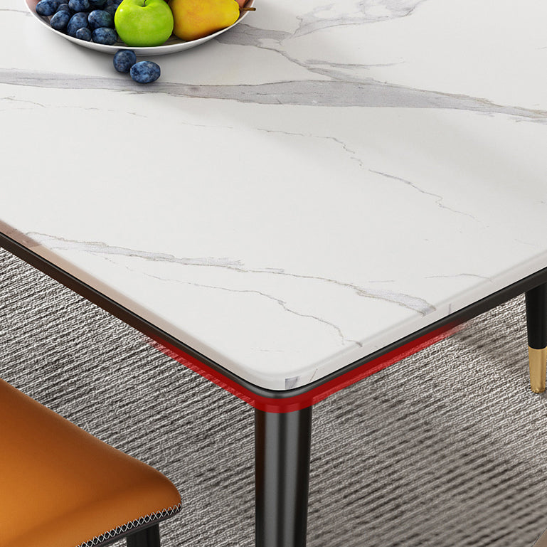 Rectangle Sintered Stone Dining Table Simplicity 4 Legs Table for Dining Room Clearhalo ' dining_table' 'Dining Tables & Seating' 'Dining Tables' 'furn' 'furn_dining_table' 'Furniture' 'furniture_dining_table' 'Kitchen & Dining Furniture' 'kitchen&dining_furn' 'kitchen' 'kitchen_dining_table' 3901547