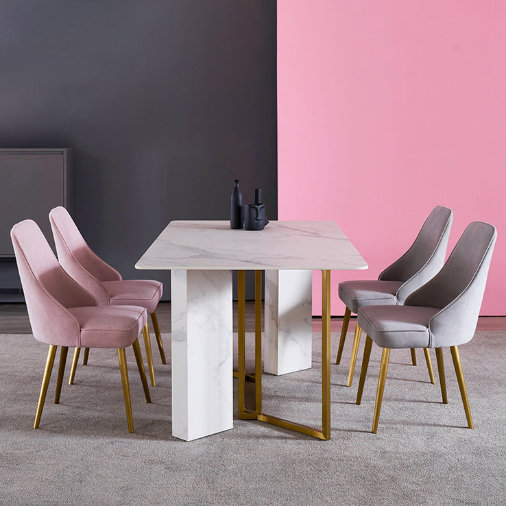 Traditional Luxury Rectangle Dining Table Stone Furniture for Dining Room Clearhalo ' dining_table' 'Dining Tables & Seating' 'Dining Tables' 'furn' 'furn_dining_table' 'Furniture' 'furniture_dining_table' 'Kitchen & Dining Furniture' 'kitchen&dining_furn' 'kitchen' 'kitchen_dining_table' 3901560