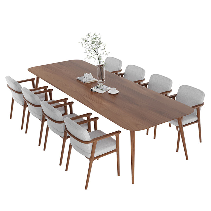 Rectangle Pine Solid Wood Table in Brown Modern Dining Table with 4 Legs for Restaurant Clearhalo ' dining_table' 'Dining Tables & Seating' 'Dining Tables' 'furn' 'furn_dining_table' 'Furniture' 'furniture_dining_table' 'Kitchen & Dining Furniture' 'kitchen&dining_furn' 'kitchen' 'kitchen_dining_table' 3901580