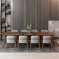 Rectangle Pine Solid Wood Table in Brown Modern Dining Table with 4 Legs for Restaurant Clearhalo ' dining_table' 'Dining Tables & Seating' 'Dining Tables' 'furn' 'furn_dining_table' 'Furniture' 'furniture_dining_table' 'Kitchen & Dining Furniture' 'kitchen&dining_furn' 'kitchen' 'kitchen_dining_table' 3901583