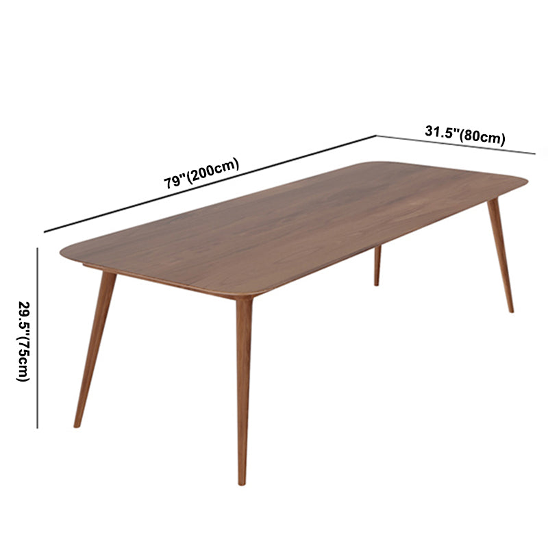 Rectangle Pine Solid Wood Table in Brown Modern Dining Table with 4 Legs for Restaurant Clearhalo ' dining_table' 'Dining Tables & Seating' 'Dining Tables' 'furn' 'furn_dining_table' 'Furniture' 'furniture_dining_table' 'Kitchen & Dining Furniture' 'kitchen&dining_furn' 'kitchen' 'kitchen_dining_table' 3901590