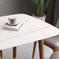 Simple White Rectangle Shape Dining Table Sintered Stone Standard Dining Table for Kitchen Clearhalo ' dining_table' 'Dining Tables & Seating' 'Dining Tables' 'furn' 'furn_dining_table' 'Furniture' 'furniture_dining_table' 'Kitchen & Dining Furniture' 'kitchen&dining_furn' 'kitchen' 'kitchen_dining_table' 3901596