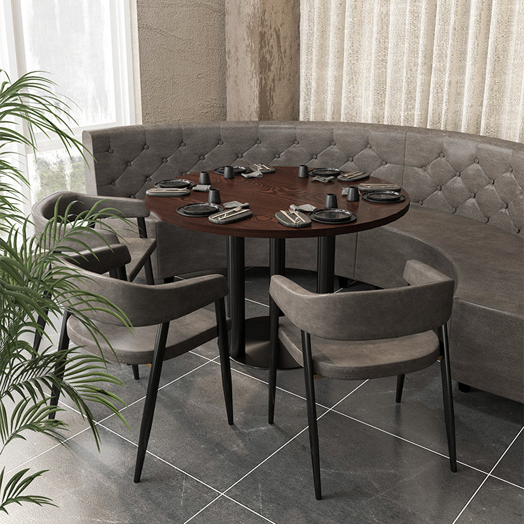 Industrial Wooden Dinner Room Kitchen Table Brown Table with Black Frame for Dining Room Clearhalo ' dining_table' 'Dining Tables & Seating' 'Dining Tables' 'furn' 'furn_dining_table' 'Furniture' 'furniture_dining_table' 'Kitchen & Dining Furniture' 'kitchen&dining_furn' 'kitchen' 'kitchen_dining_table' 3901609